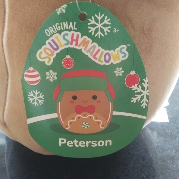 squishmallow Peterson gingerbread man Kelly toys Christmas theme has tag - Picture 10 of 15
